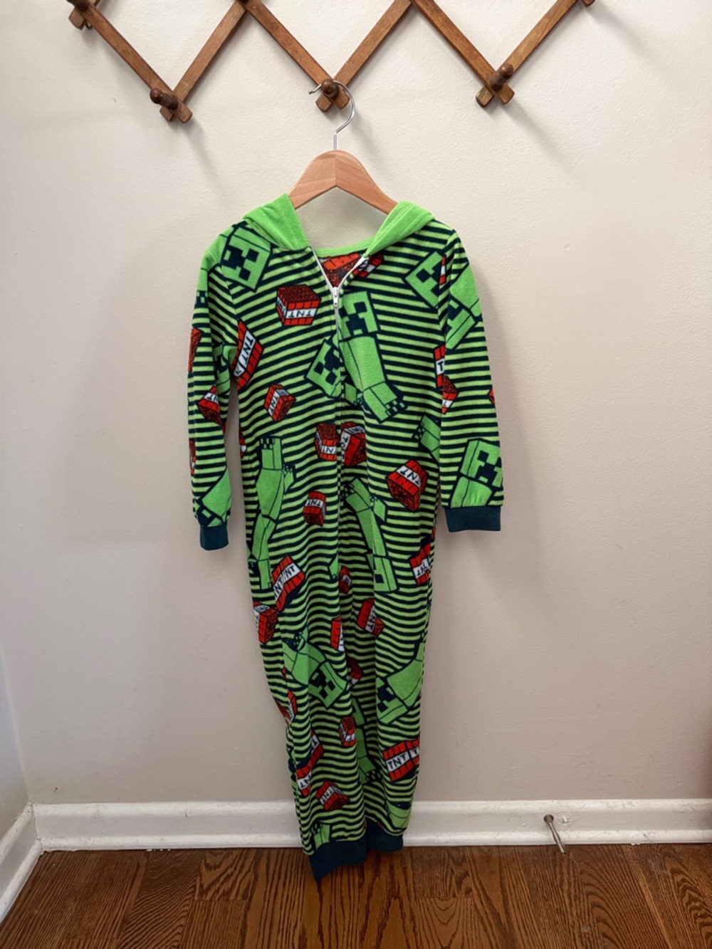 Minecraft Fleece Zippered Onesie